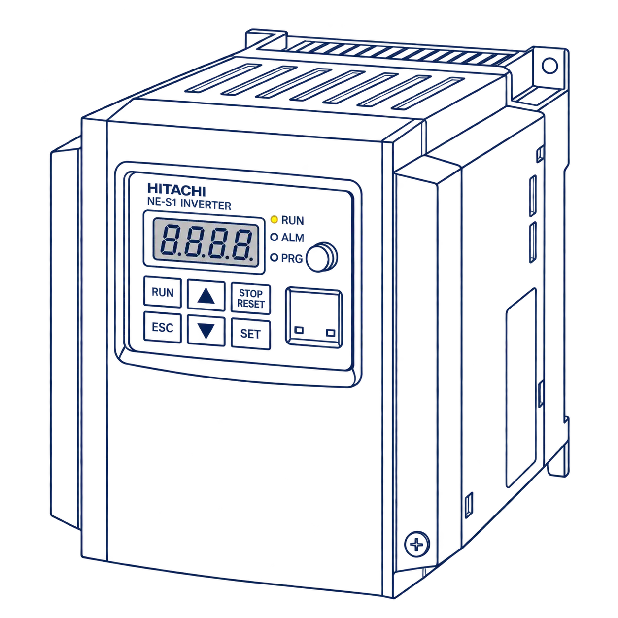 Disegno tecnico inverter Hitachi