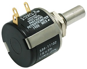 Potenziometro multigiro Vishay 534 1 kΩ 10 giri 2W a filo