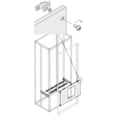 Kit di installazione ABB PVCE2441 per Emax 2 E2.2-E2.3 3-4P fisso verticale L=600mm
