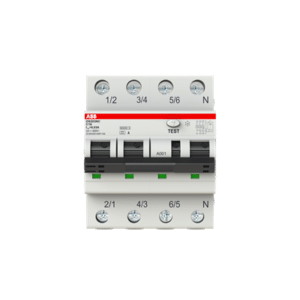 Interruttore magnetotermico differenziale ABB DS203NC B16 A300 3P+N 16A 300mA