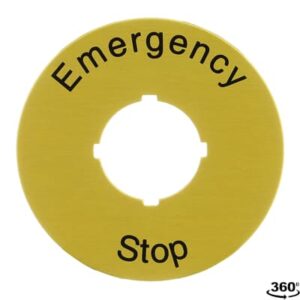 Targa emergenza ABB CA6-1026 gialla diametro 60mm