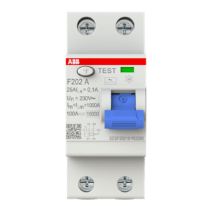 Interruttore differenziale puro ABB F202 A S-63/0,1 2P 63A 100mA
